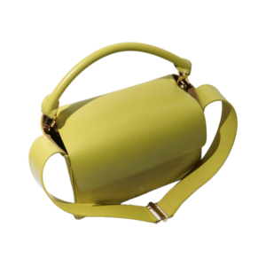 luxury yellow leather handbag and crossbody