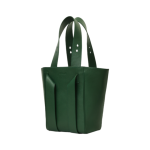 green leather handbag with adjustable strap